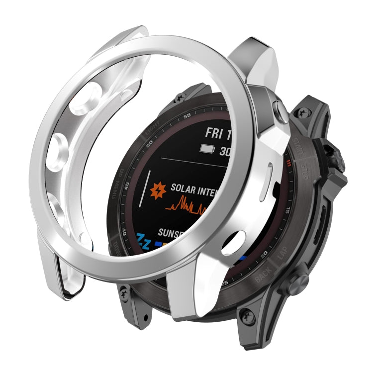 TPU half-pack watch case cover with electroplated silver finish