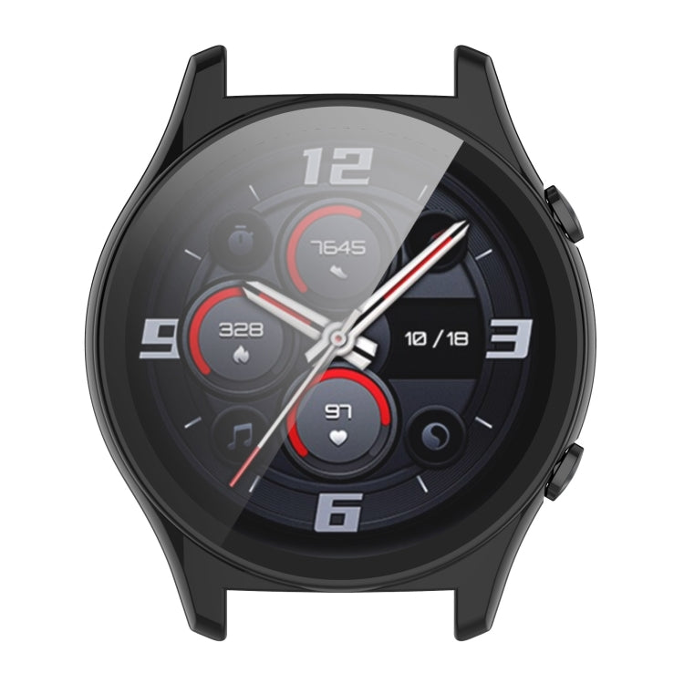 Black tempered glass watch case with watch face window, Honor Watch GS 3
