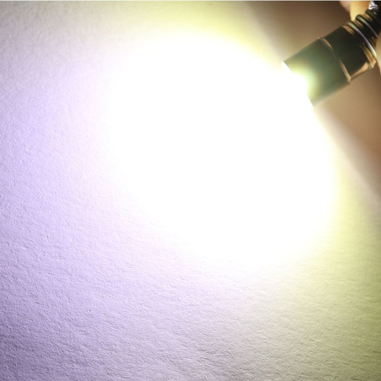E10 LED bulb emitting bright light with visible warm beam