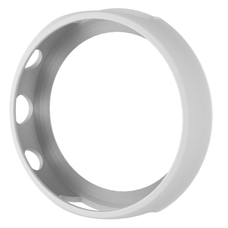 Silicone watch case ring in light gray with side cutout holes for pins