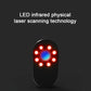 Black infrared detector with blue sensor and red scanning LED cluster around it.