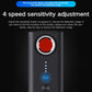 T1 camera detector front with red sensor ring, two buttons, and glowing LED indicator lights