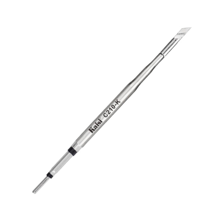 Soldering iron tip head, conical metal tool with black insulation ring