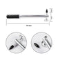 Metal dent puller with silver shaft, black grip handle, and pointed tip attachment