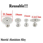 Reusable aluminum alloy metal puller heads with multiple size tips