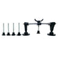 Car paintless dent repair bridge puller with four base stands and pull arms