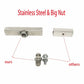 Stainless steel big-nut dent puller brackets with two threaded studs