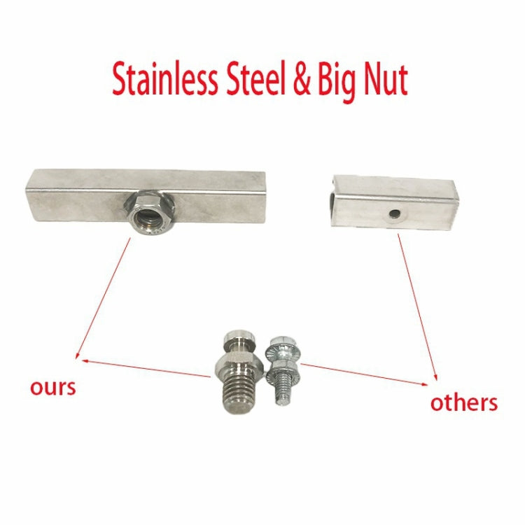 Stainless steel big-nut dent puller brackets with two threaded studs