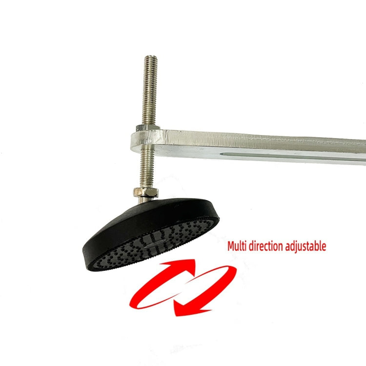Adjustable dent puller head with threaded rod and round rubber pad for multi-angle pulling