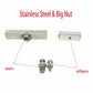 Stainless steel puller nut set with two threaded inserts and metal slider bar