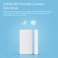 White door sensor contact unit with slim magnetic strip.