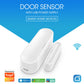 White wireless door sensors set, two slim oval modules