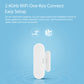 White WiFi door sensor with matching small contact module