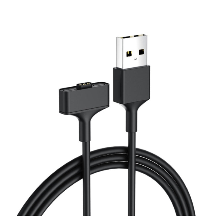 Black charging cable with USB-A to small device connector