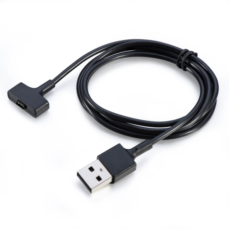 Black cable with USB-A plug and small rectangular device connector