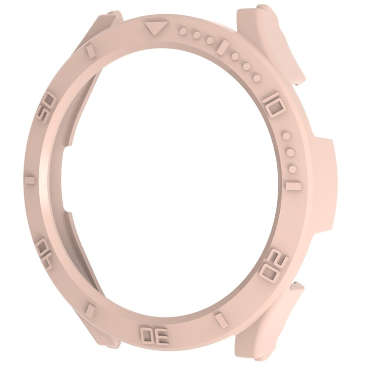 Pink PC watch case frame with raised bezel and scale markers, half-pack