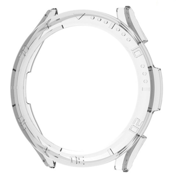 Transparent PC watch case frame with raised bezel and scale markers, half-pack
