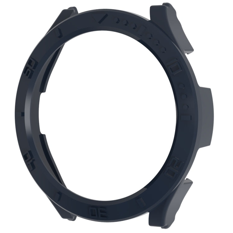 Dark blue PC watch case frame with raised bezel and scale markers, half-pack