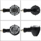 Single round LED turn signal light with clear lens, black housing, and metal thread base
