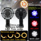 Pair of round LED turn signals with rotation mode for multi-color light output