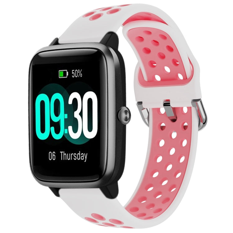 19mm Silicone Two-color Sports Watch Band, For ID205 / Willful SW021