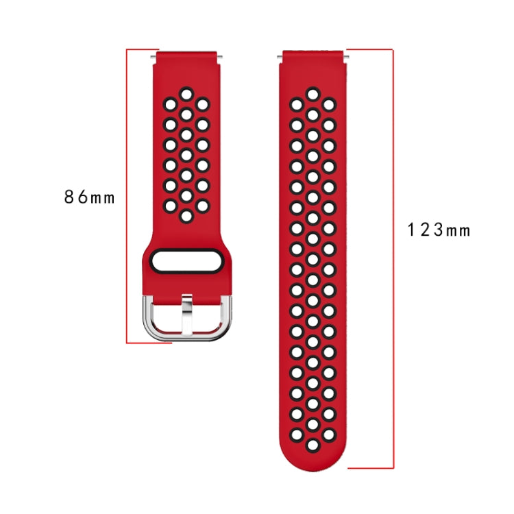 19mm Silicone Two-color Sports Watch Band, For ID205 / Willful SW021