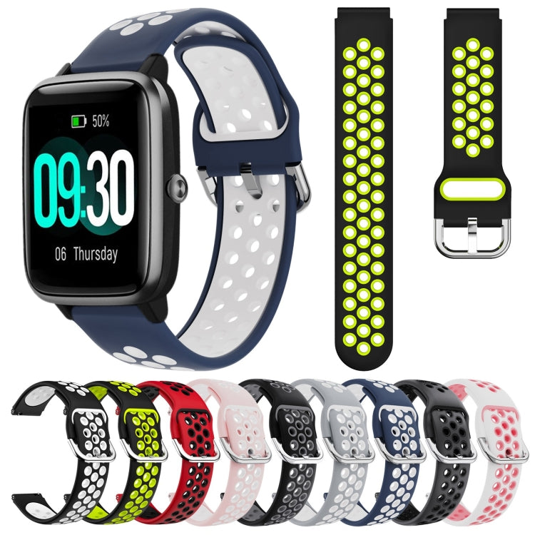 19mm Silicone Two-color Sports Watch Band, For ID205 / Willful SW021