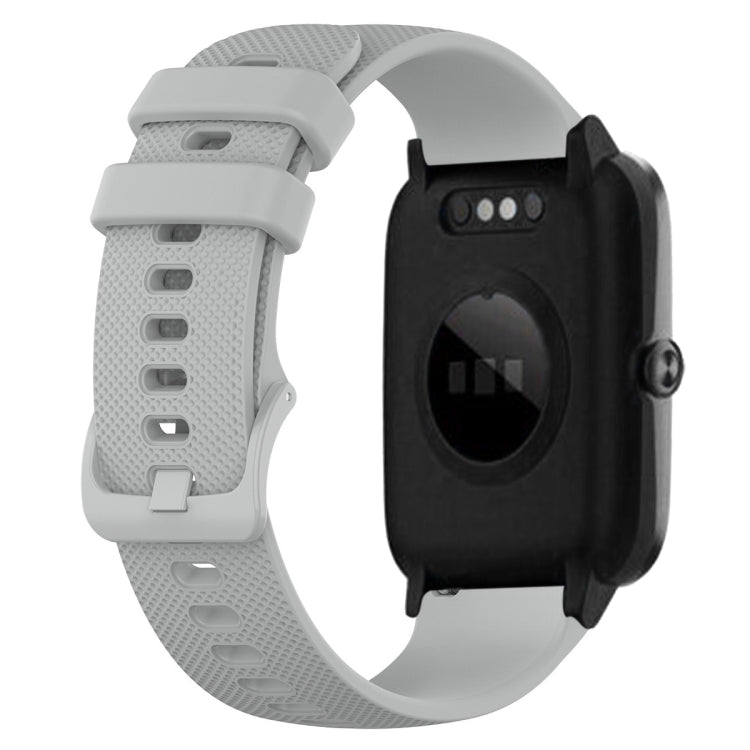 19mm Silicone Plaid Watch Band, For ID205 / Willful SW021