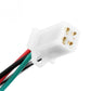 Female plug electrical connector with multicolor wires for ignition switch