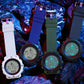 Assorted colored-band astronaut electronic watches with luminous digital displays