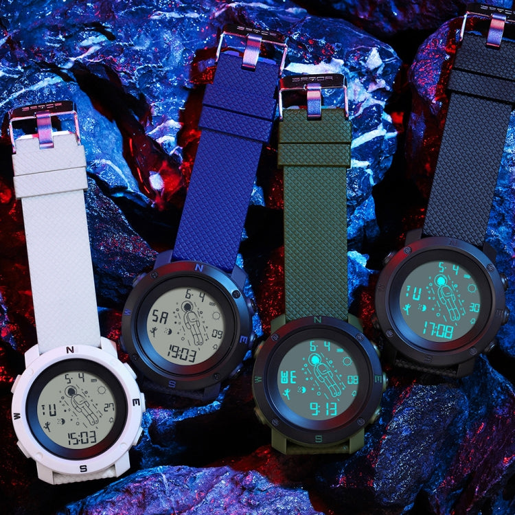 Assorted colored-band astronaut electronic watches with luminous digital displays