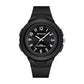 Student sports waterproof electronic watch with black strap and dark dial