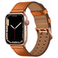 Double Buckles Leather Watch Band For Apple Watch Series, 7 41mm / 6&SE&5&4 40mm / 3&2&1 38mm, 7 45mm / 6&SE&5&4 44mm / 3&2&1 42mm