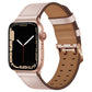 Double Buckles Leather Watch Band For Apple Watch Series, 7 41mm / 6&SE&5&4 40mm / 3&2&1 38mm, 7 45mm / 6&SE&5&4 44mm / 3&2&1 42mm