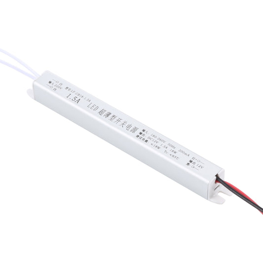 LED strip switching power supply, white rectangular driver with red and black leads