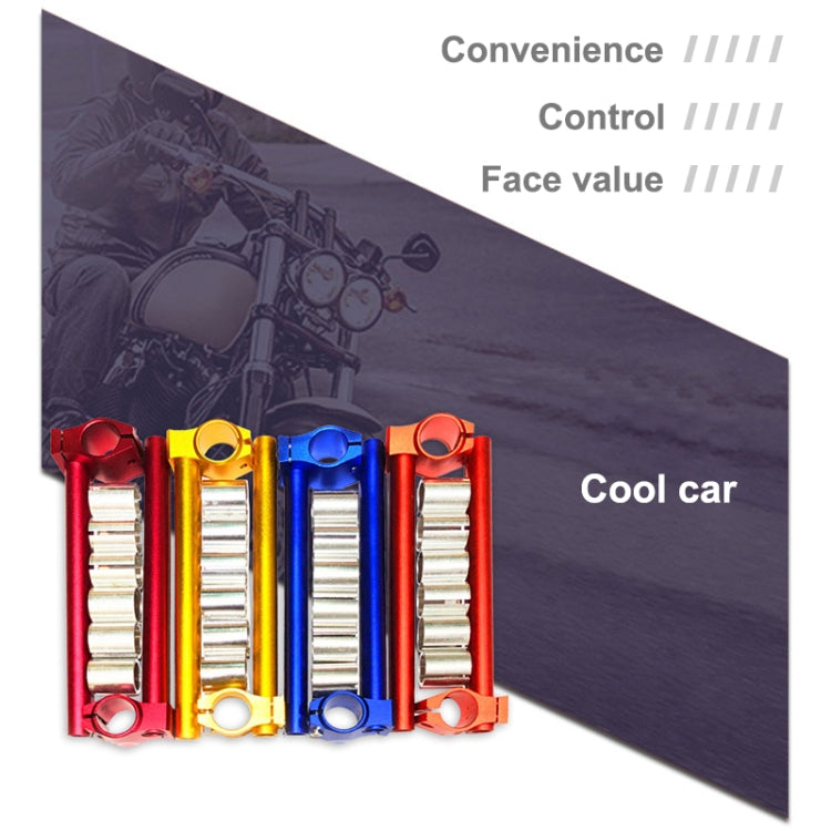 Multi-color motorcycle handlebar grip brackets with CNC-machined insert tubes