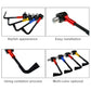 Multi-color motorcycle drop guard rods set with U-shaped arms and horn-style end caps