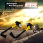 Gold and black motorcycle anti-fall guard rods with U-shaped arms and horn end caps