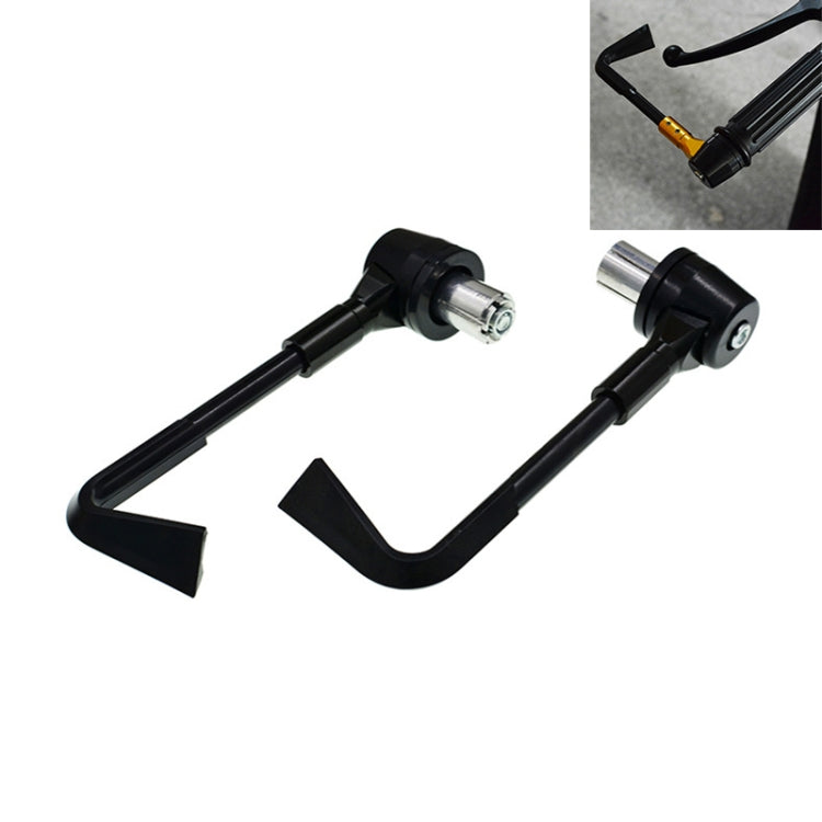 Universal motorcycle handbrake protection rod set, black U-horn style with mount hardware
