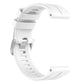 White silicone watch band with buckle and vented strap holes