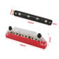 10-way power distribution block with terminal studs and labeled dimensions
