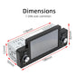 Single-DIN in-dash MP5 receiver head unit with 178mm width and 82mm height