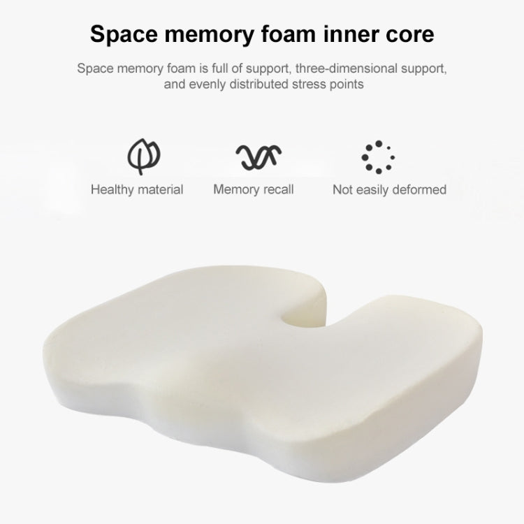 White memory foam inner core for a U-shaped ergonomic seat cushion