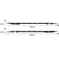 2-piece car waistline sticker set, black D-178 pattern with sizing diagram