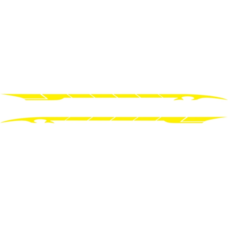 2-piece car waistline decorative sticker set, yellow D-178 pattern