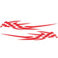 Set of 2 car decal stickers with checkered totem lightning pattern in red