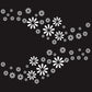 Car decorative flower sticker set, white daisy-style decals on dark background