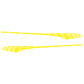 Set of two yellow plaid side stripe car decals with grid pattern tips