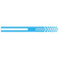 Blue stripe-pattern car side graphic sticker, arrow notch with dotted chevron end
