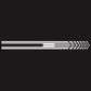 Black striped decal with dotted chevron tip and arrow notch design